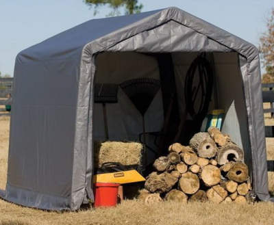 Сарай тентовый средний Shelterlogic, скатная крыша, 3х3х2.4 м