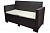 Двухместный диван RATTAN NEBRASKA SOFA, цвет венге Двухместный диван RATTAN NEBRASKA SOFA, цвет венге