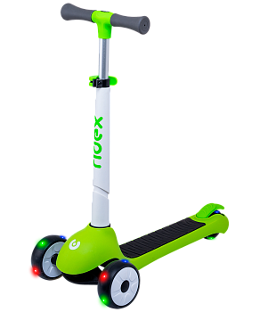 Самокат 3-колесный Motley, 120/90 мм, белый/зеленый Самокат 3-колесный Motley, 120/90 мм, белый/зеленый